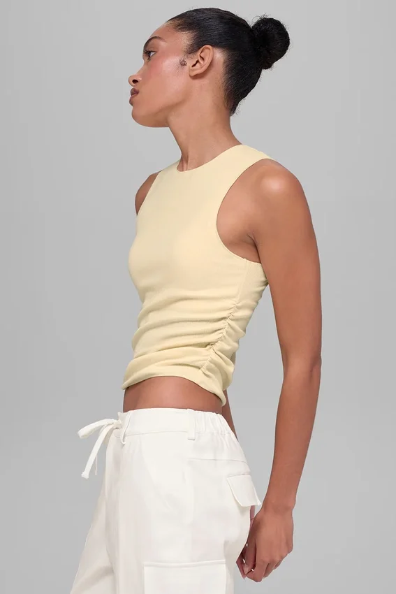 Ribbad En Pointe-linnen – Candlelight Yellow