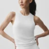 Ribbad En Pointe-linnen – White