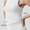 Ribbad En Pointe-linnen – White