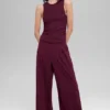 Ribbad En Pointe-tank – Burgundy