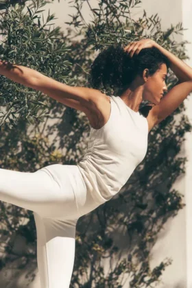 Ribbad En Pointe-tank – Ivory