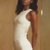 Ribbad En Pointe-tank – Ivory