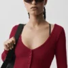 Ribbad, kort Whisper-kofta – Summer Romance Red