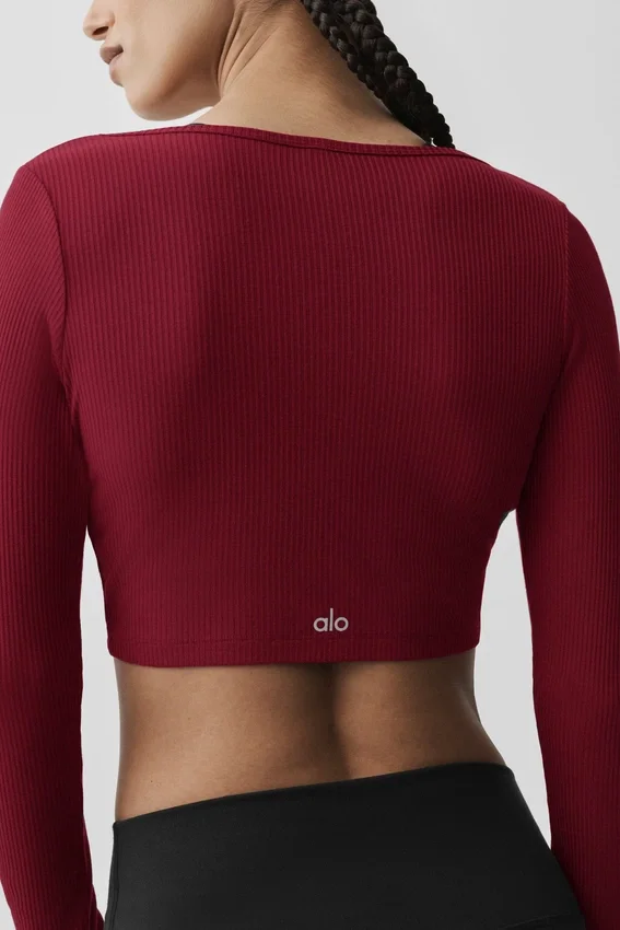 Ribbad, kort Whisper-kofta – Summer Romance Red