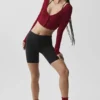 Ribbad, kort Whisper-kofta – Summer Romance Red