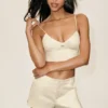 Riviera-bh i linneblandning – Sandy Beige