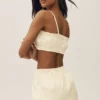 Riviera Bloomer-bh i linneblandning – sandbeige