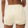 Riviera Bloomer-shorts i linneblandning – sandbeige