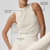 Ärmlös topp i stickat Unwind-material – Ivory