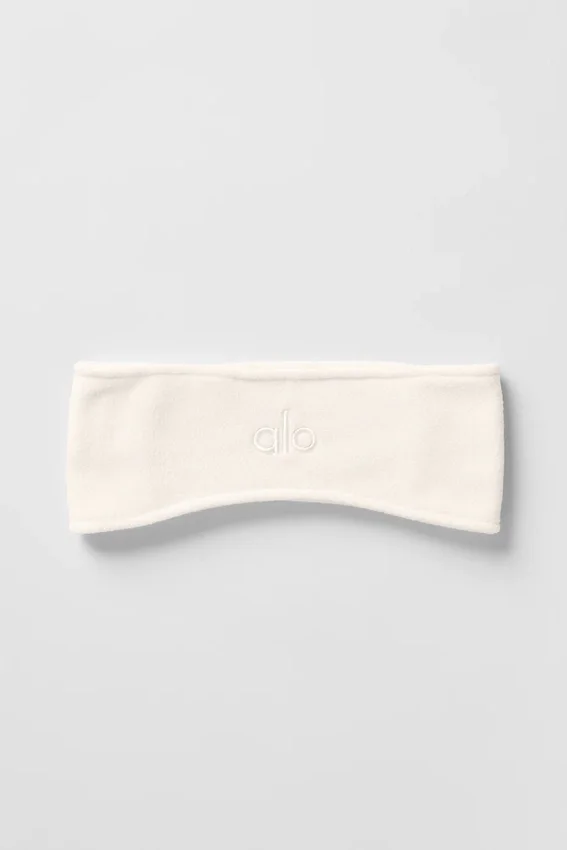 Öronvärmare i polar fleece – elfenben