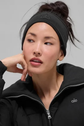 Öronvärmare i polar fleece – svart
