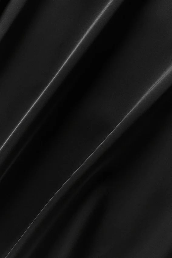 Satin Horizon kortärmad skjorta – svart