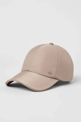 Satin Off-Duty-kepsar – Taupe Satin