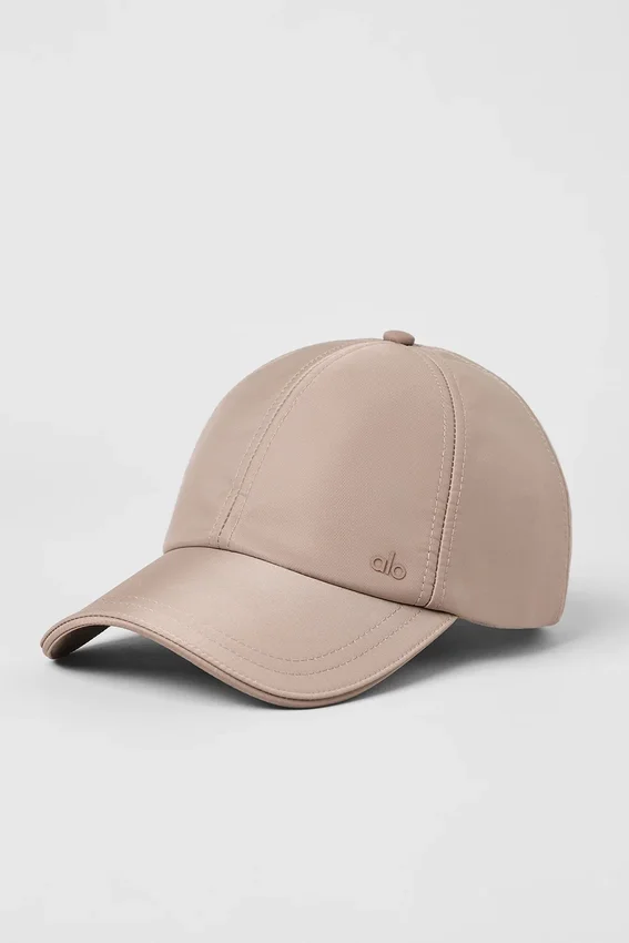 Satin Off-Duty-kepsar – Taupe Satin