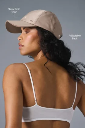 Satin Off-Duty-kepsar – Taupe Satin