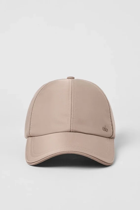 Satin Off-Duty-kepsar – Taupe Satin