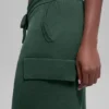 Scholar Knit High-Waist cargobyxor – klövergrön