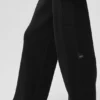 Scholar Knit High-Waist cargobyxor – svarta