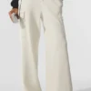 Scholar stickade High-Waist cargobyxor – elfenben