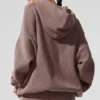 Scholar-stickat tröja med huva – Mushroom Heather