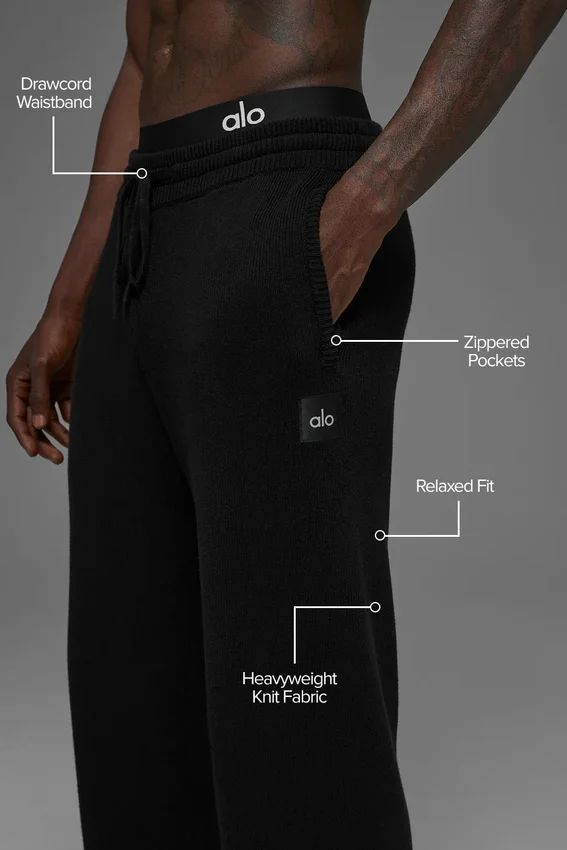 Scholar Straight Leg Mjukisbyxa – Svart