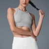 Seamless Delight-bh med hög hals – Athletic Heather Grey
