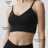 Seamless Modal Ribbed Delight Bralette – Svart