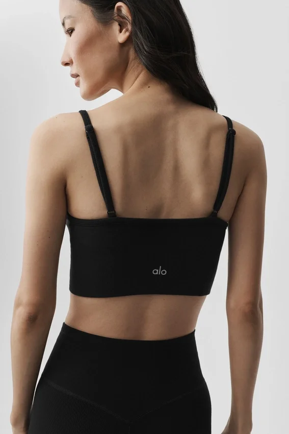 Seamless Modal Ribbed Delight Bralette – Svart