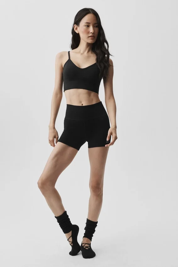 Seamless Modal Ribbed Delight Bralette – Svart