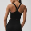 Seamless Ribbed Favorite BH-linne – Svart