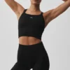 Seamless Ribbed Favorite BH-linne – Svart