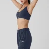 Seamless Ribbed Favorite Bra – Marinblå