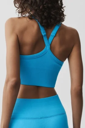 Seamless Ribbed Favorite Bra Tank – azurblå