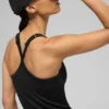Seamless Ribbed Favorite Full Length Bra Linnen – Svart