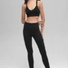 Seamless Two Tone Rib Bra – svart