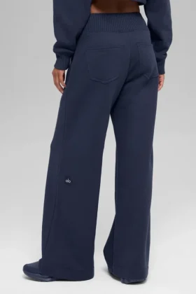 Serenity mjukisbyxor med vida ben – Navy