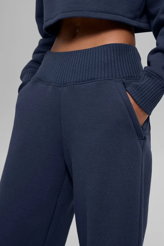Serenity mjukisbyxor med vida ben – Navy