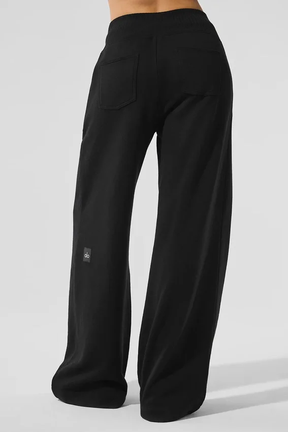 Serenity Wide Leg Mjukisbyxa – Svart
