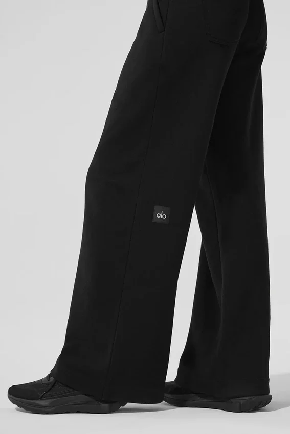 Serenity Wide Leg Mjukisbyxa – Svart