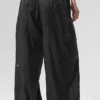 Sheer Game Time Leggings med vida ben – Svart