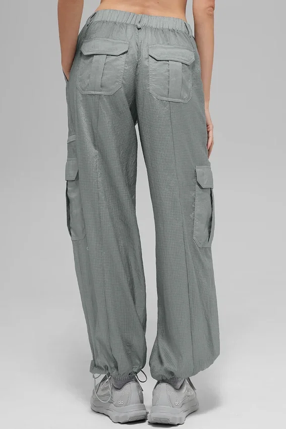 Sheer Game Time Wide Leg Leggings – Lunar Grey