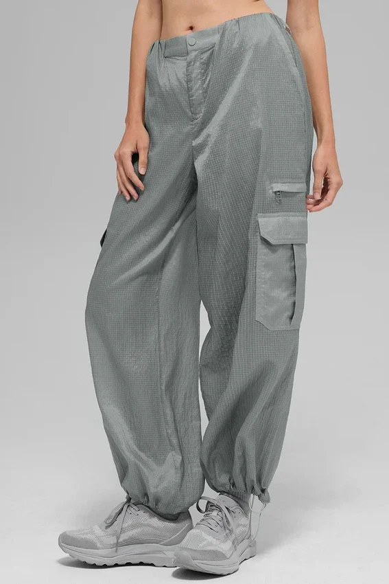 Sheer Game Time Wide Leg Leggings – Lunar Grey