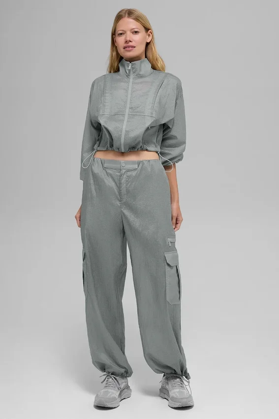 Sheer Game Time Wide Leg Leggings – Lunar Grey