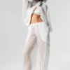 Sheer Game Time Wide Leg Leggings – Vit