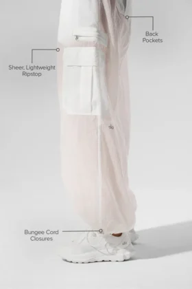 Sheer Game Time Wide Leg Leggings – Vit