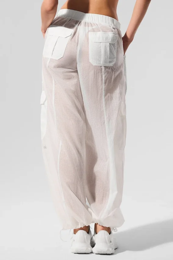 Sheer Game Time Wide Leg Leggings – Vit
