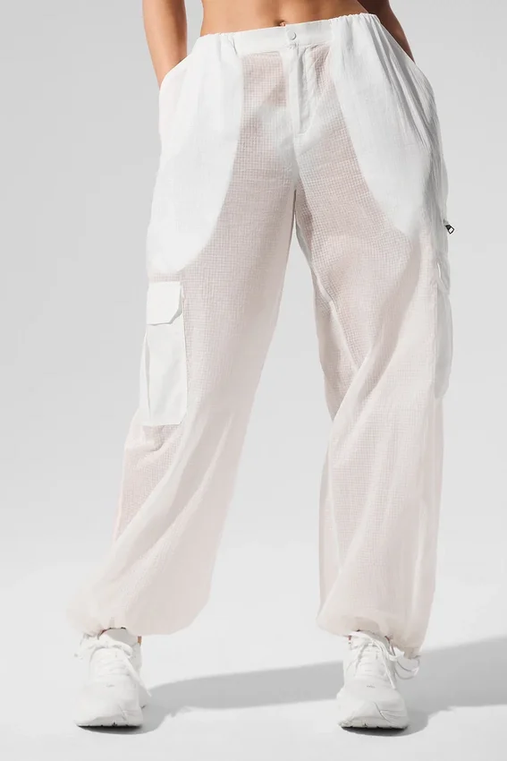 Sheer Game Time Wide Leg Leggings – Vit