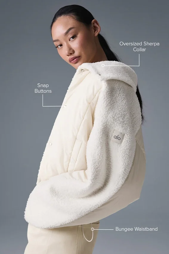 Sherpa Cozy Escape Puffer – Elfenben/Elfenben
