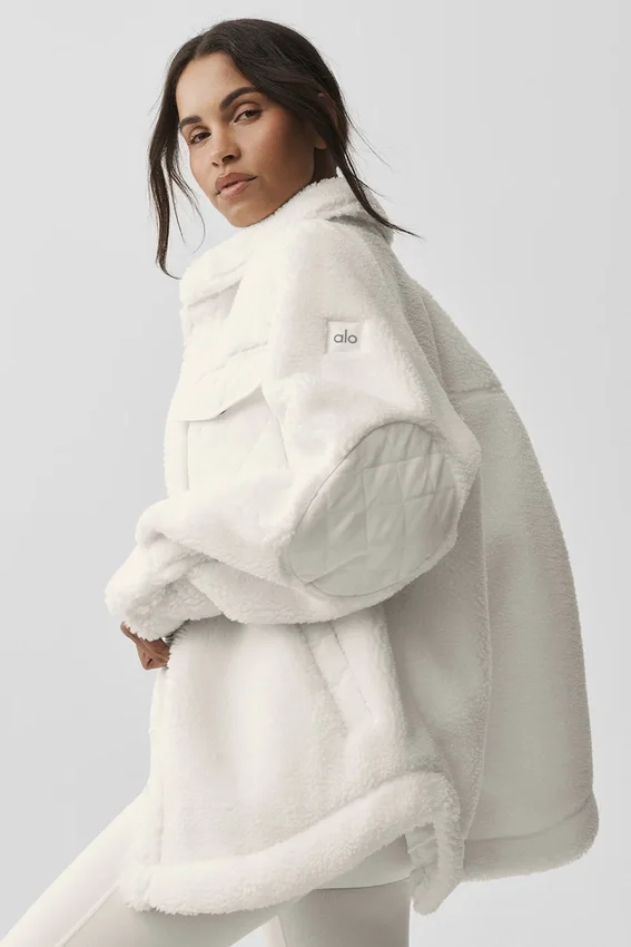 Sherpa Edge Shacket – Ivory