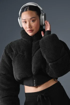 Sherpa Main Act Corset Puffer – svart